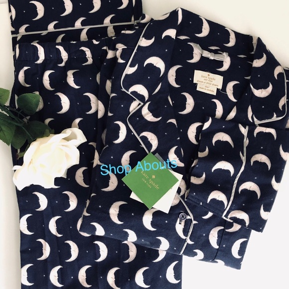 kate spade Other - Kate Spade Navy Moons Pajamas Pajama Set L XL New